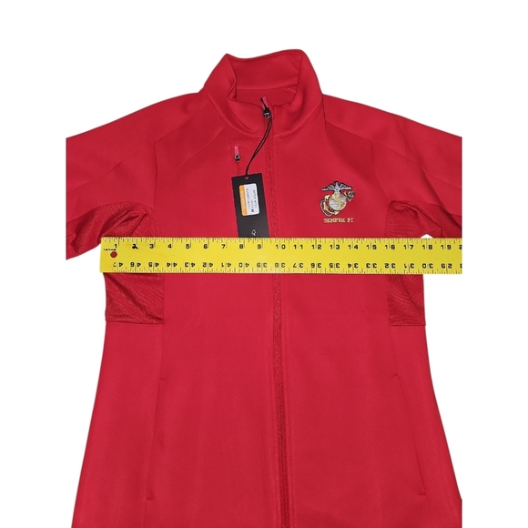 Antigua Red Full-Zip Jacket With Semper Fi Emblem Women's Medium - Picture 10 of 10